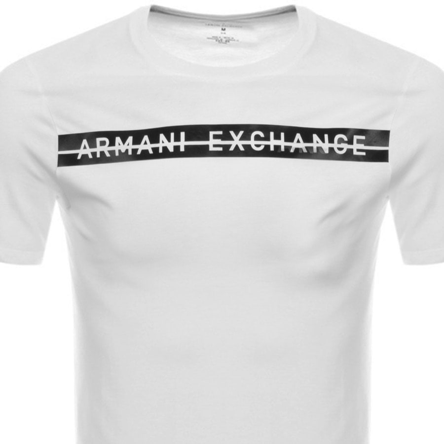 Alternative Image for ProductArmani Exchange Crew Neck Logo T Shirt White2