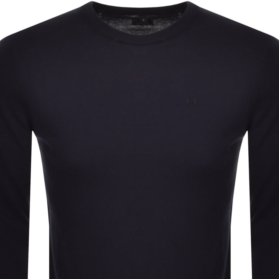 Alternative Image for ProductArmani Exchange Crew Neck Knit Jumper Navy2