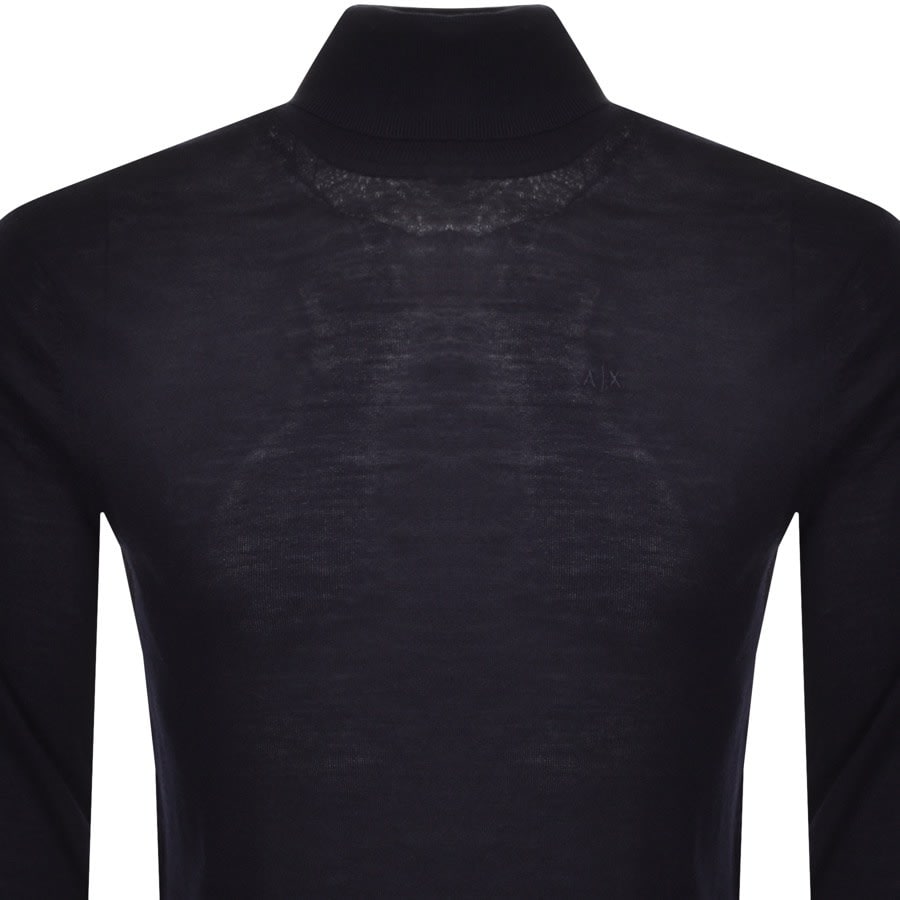 Alternative Image for ProductArmani Exchange Wool Roll Neck Knit Jumper Navy2