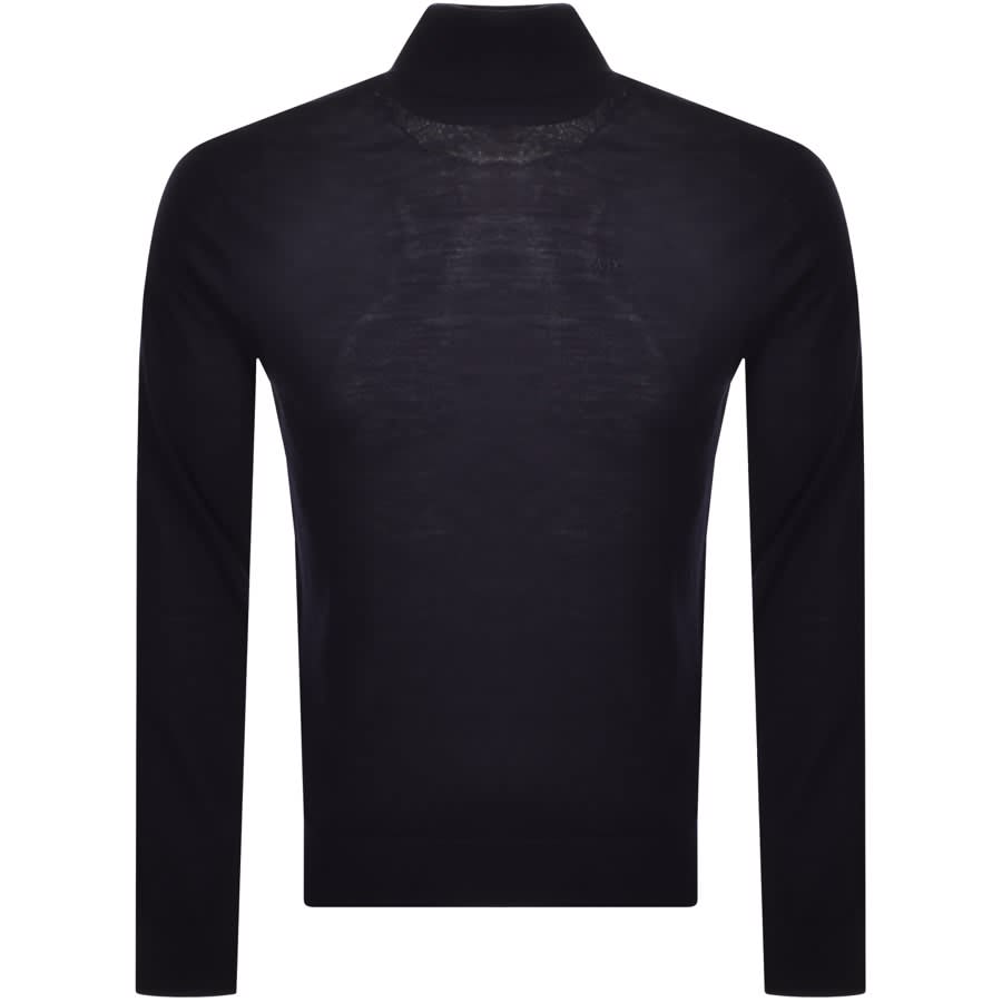 Alternative Image for ProductArmani Exchange Wool Roll Neck Knit Jumper Navy1