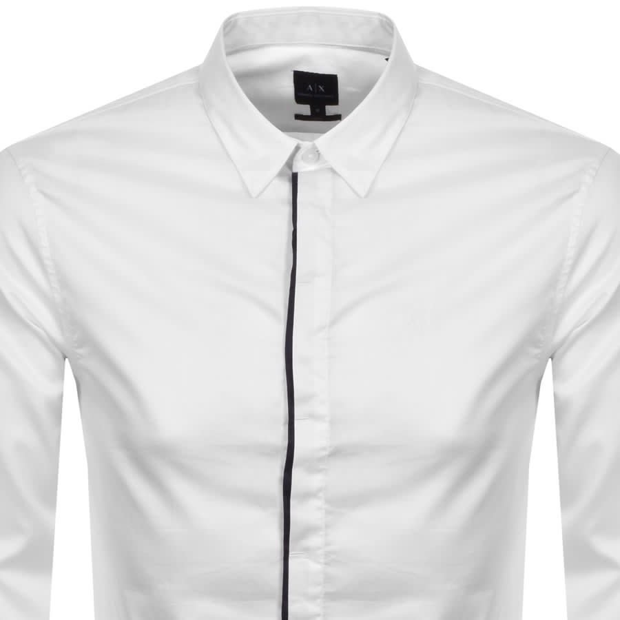 Alternative Image for ProductArmani Exchange Slim Long Sleeved Shirt White2