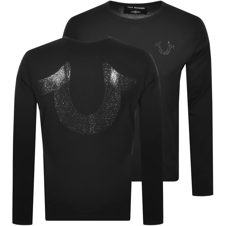 Alternative Image for ProductTrue Religion R Stones Long Sleeve T Shirt Black1
