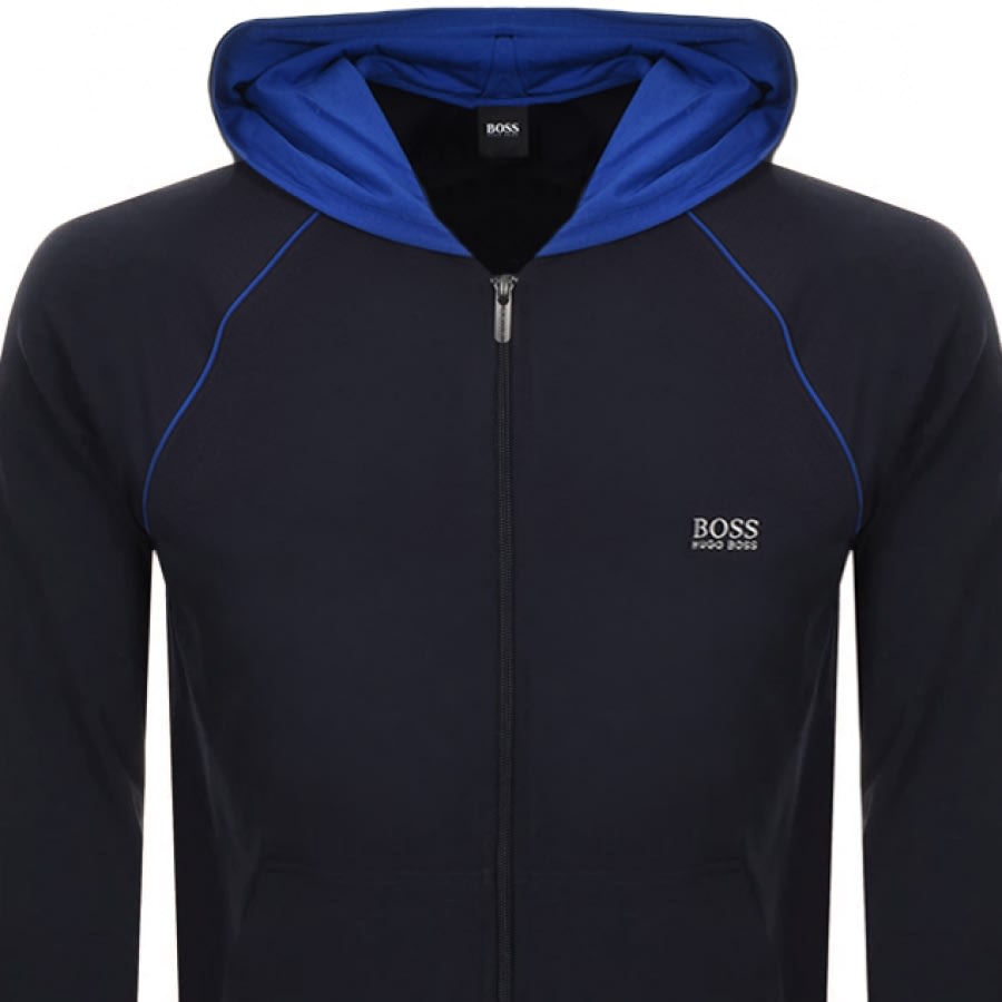 Alternative Image for ProductBOSS Bodywear Lounge Full Zip Hoodie Navy2