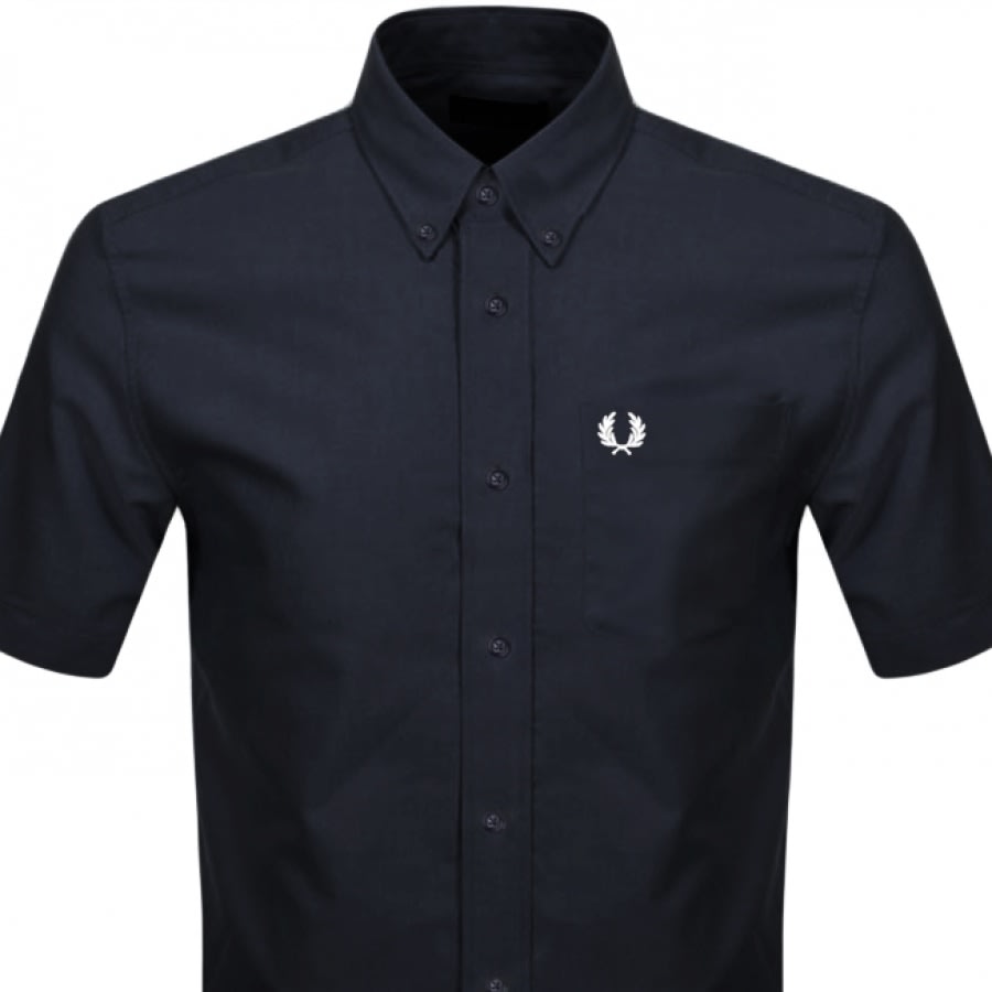 Alternative Image for ProductFred Perry Oxford Short Sleeve Shirt Navy2