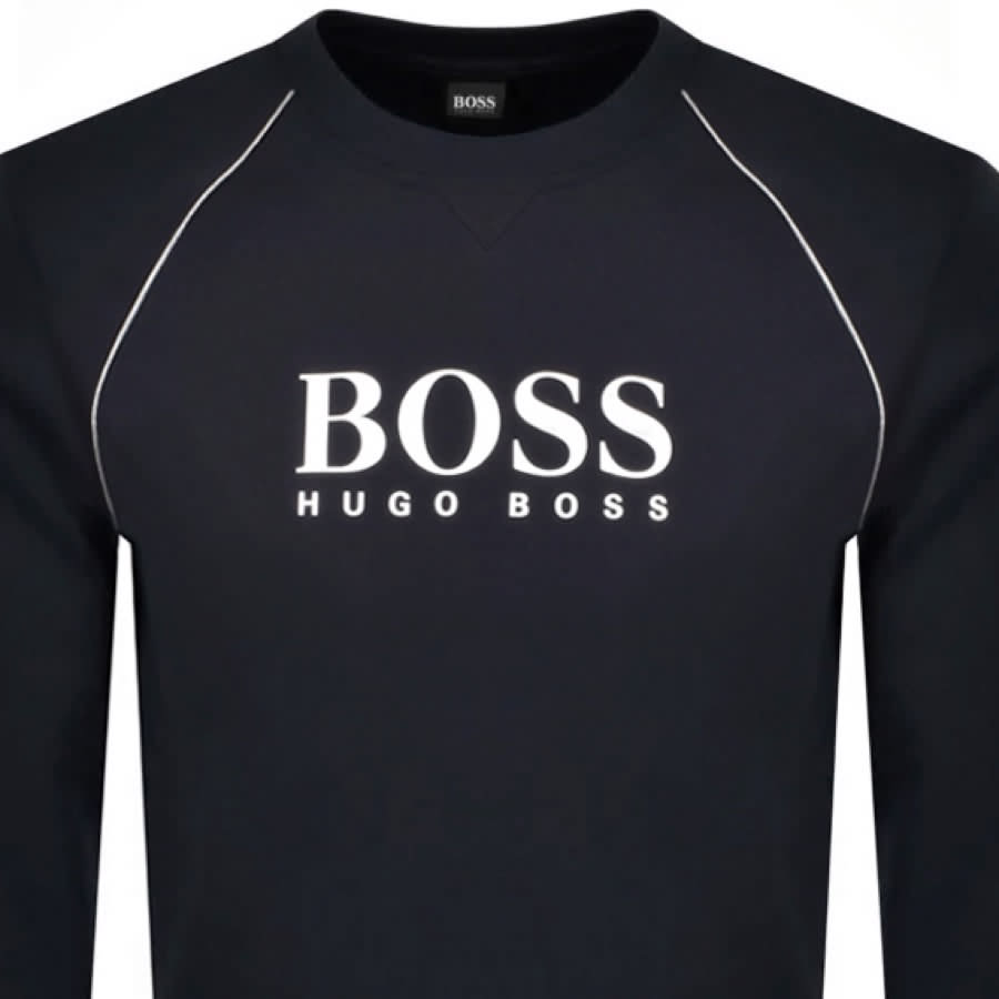 Alternative Image for ProductBOSS Bodywear Logo Sweatshirt Navy2