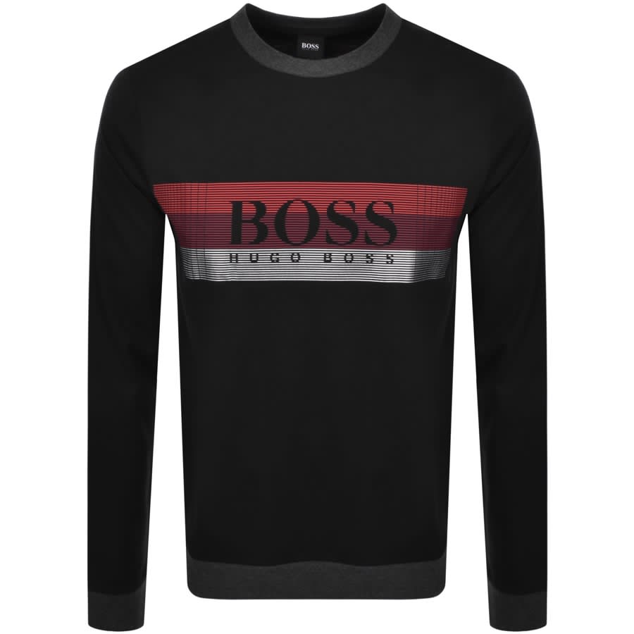 Alternative Image for ProductBOSS Bodywear Lounge Crew Neck Sweatshirt Black1