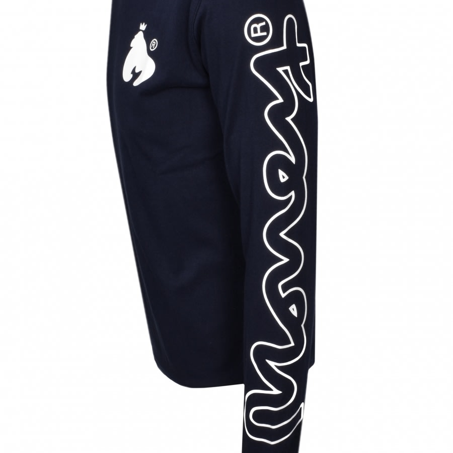 Alternative Image for ProductMoney Crew Neck Long Sleeve T Shirt Navy3