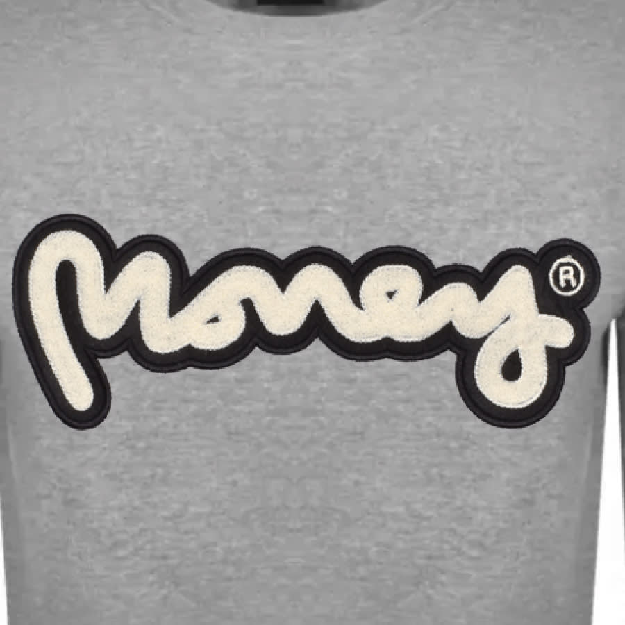 Alternative Image for ProductMoney Chenille Logo Crew Neck Sweatshirt Grey3