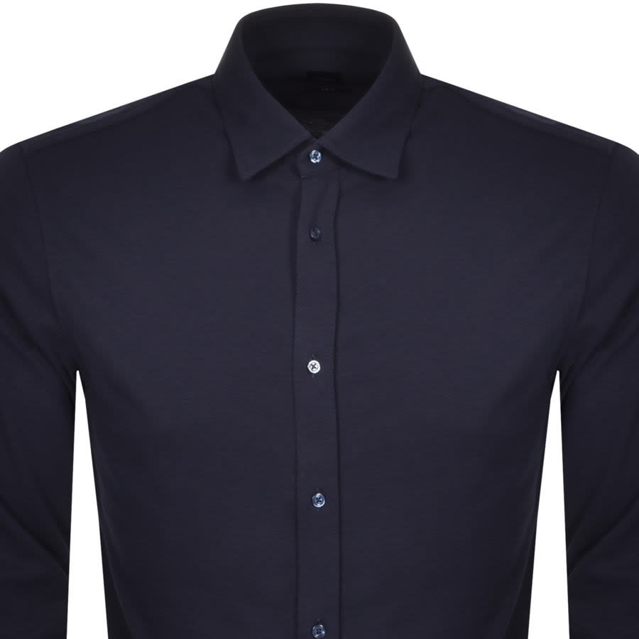 Alternative Image for ProductBOSS Casual Mypop 3 Long Sleeve Shirt Navy2