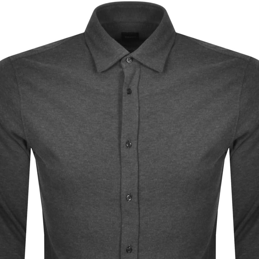 Alternative Image for ProductBOSS Casual Mypop 3 Long Sleeve Shirt Grey2