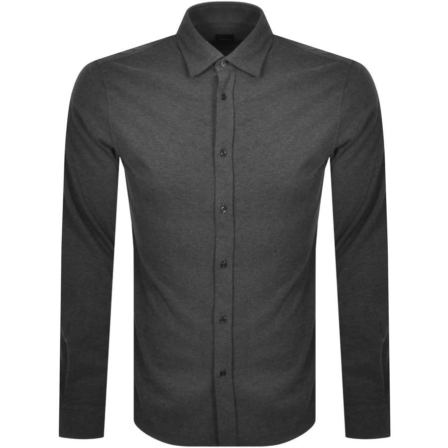 Alternative Image for ProductBOSS Casual Mypop 3 Long Sleeve Shirt Grey1