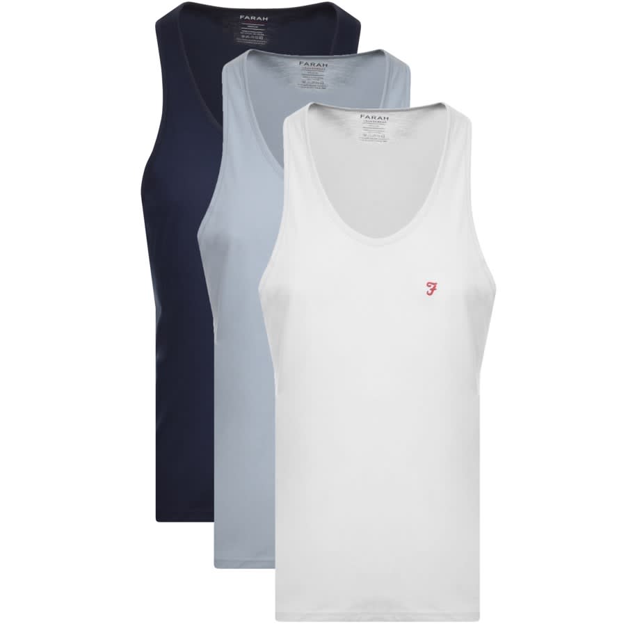 Alternative Image for ProductFarah Vintage Lounge Vests 3 Pack Navy1