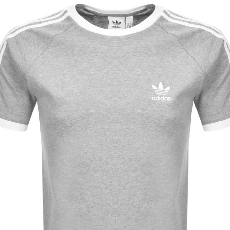 Alternative Image for Productadidas Originals 3 Stripe T Shirt Grey2