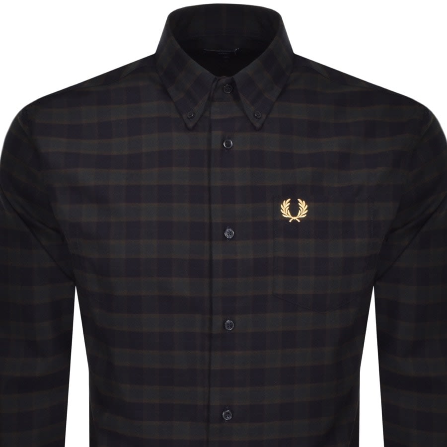 Alternative Image for ProductFred Perry Tartan Long Sleeved Shirt Navy2