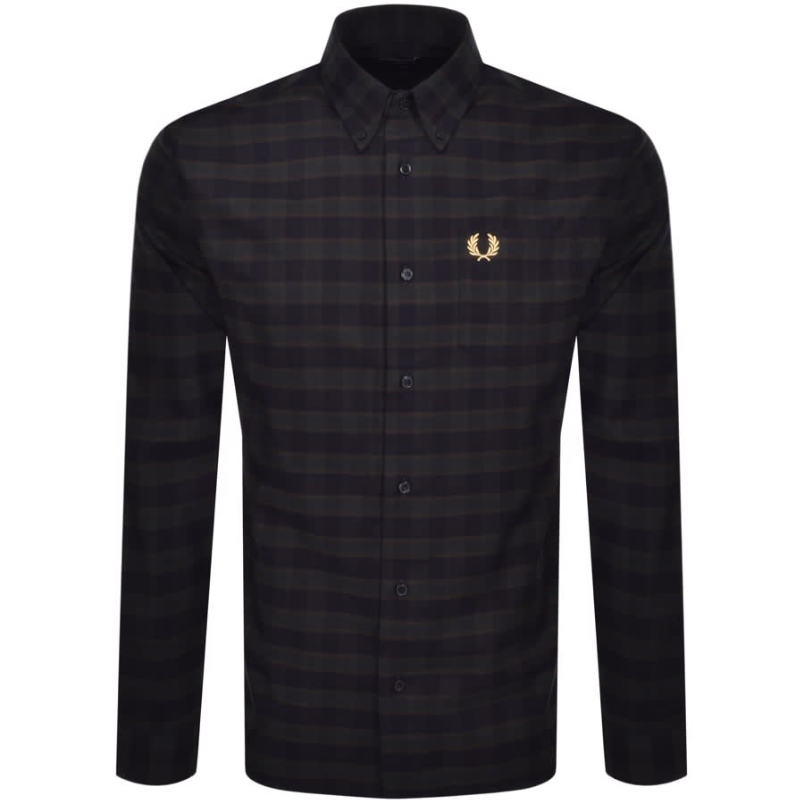 Alternative Image for ProductFred Perry Tartan Long Sleeved Shirt Navy1