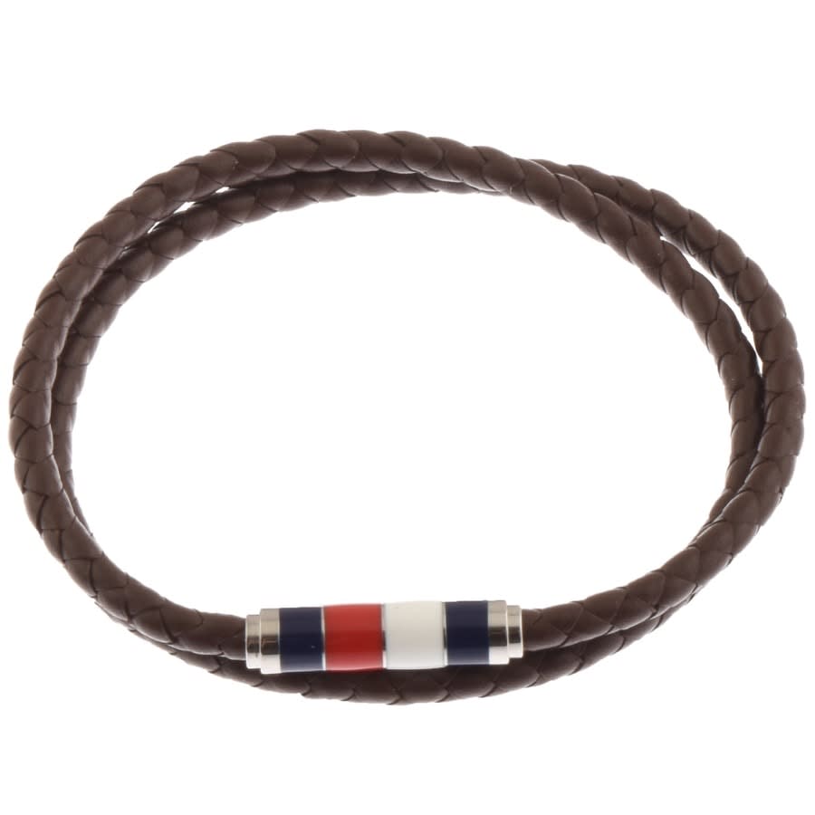 Alternative Image for ProductTommy Hilfiger Double Wrap Leather Bracelet Brown2