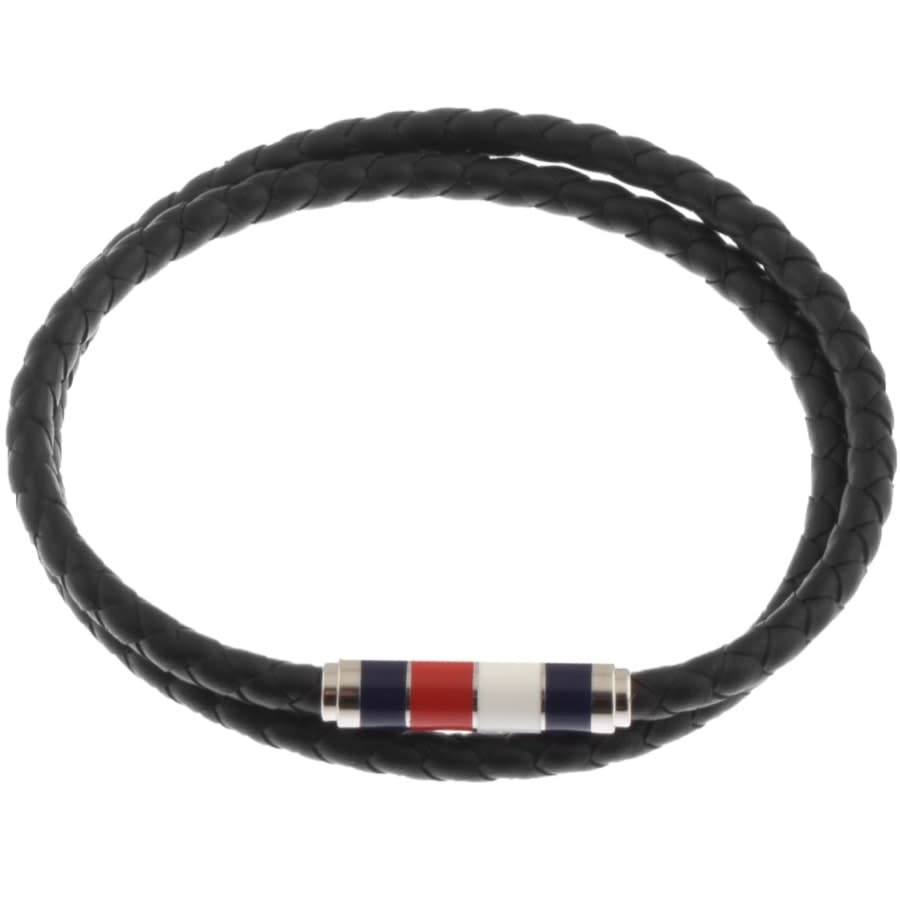 Alternative Image for ProductTommy Hilfiger Double Wrap Leather Bracelet Black2