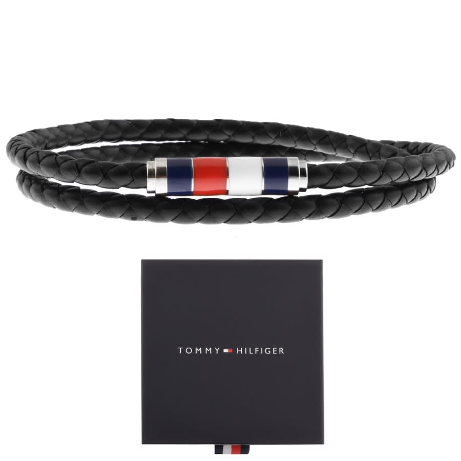 Alternative Image for ProductTommy Hilfiger Double Wrap Leather Bracelet Black1