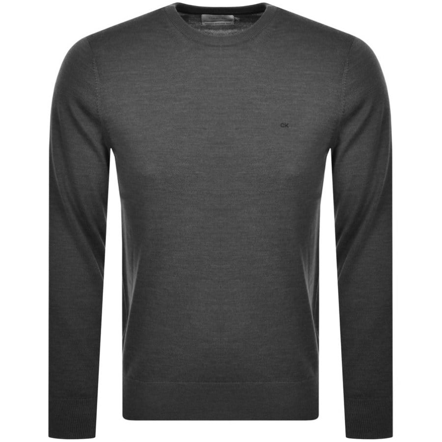 Alternative Image for ProductCalvin Klein Crew Neck Knit Jumper Grey1