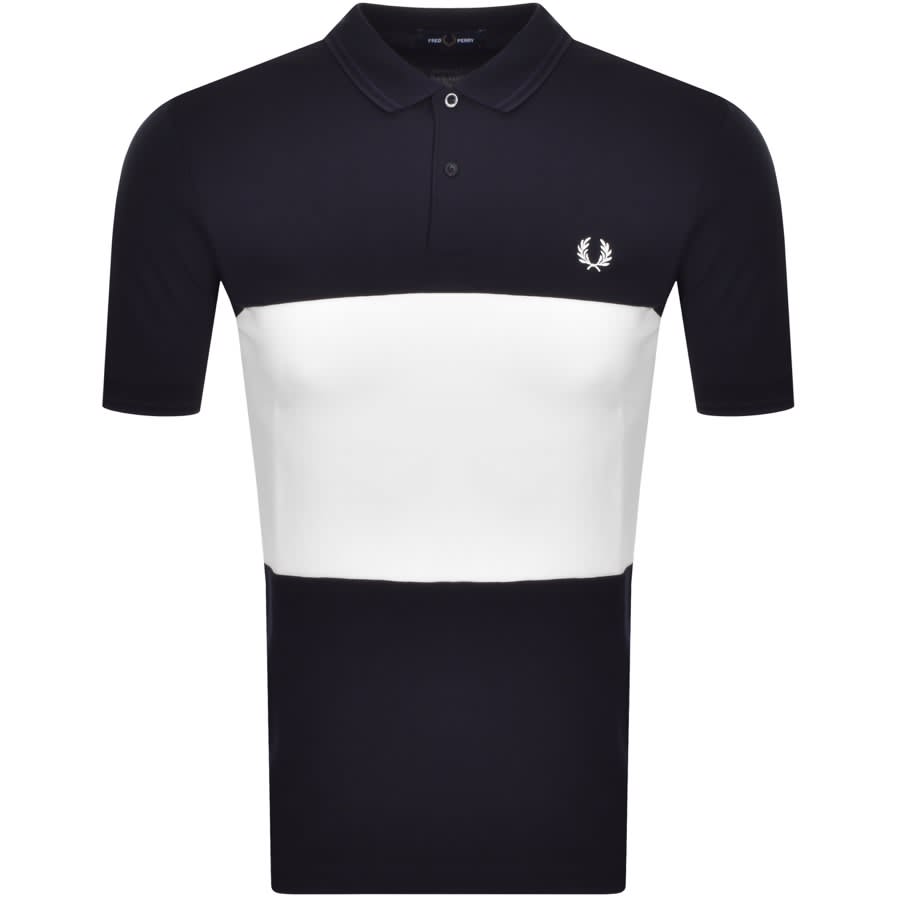 Alternative Image for ProductFred Perry Colour Block Polo T Shirt Navy1