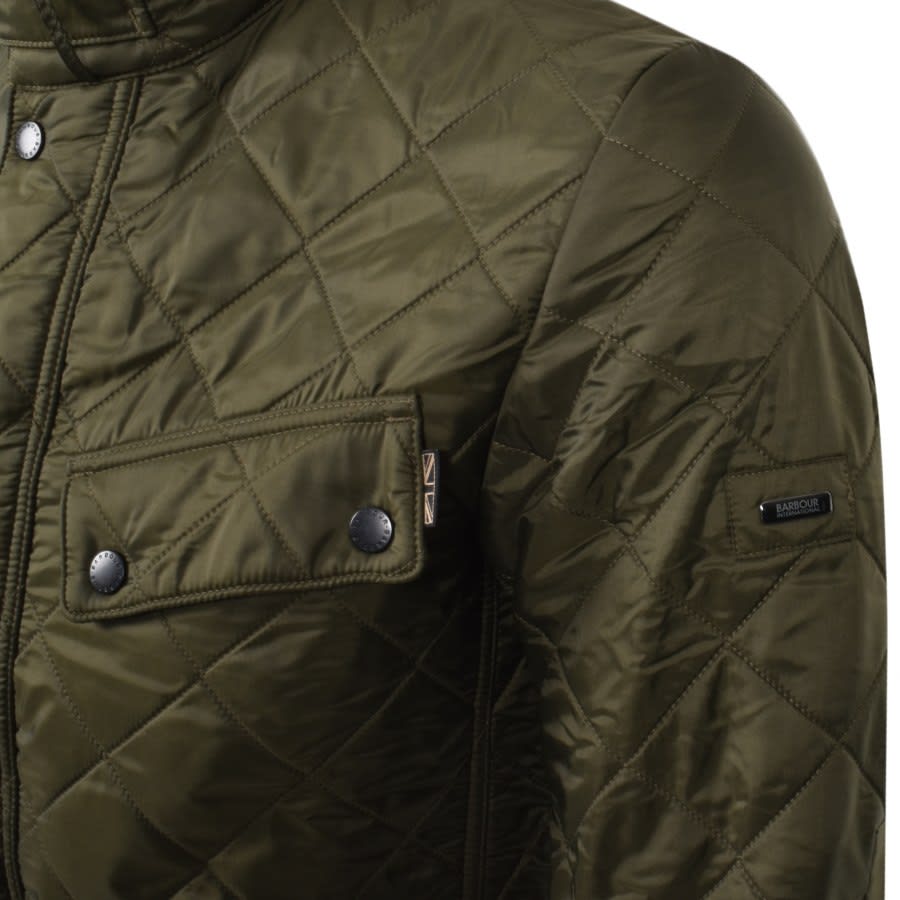 Alternative Image for ProductBarbour International Ariel Quilted Jacket Green3