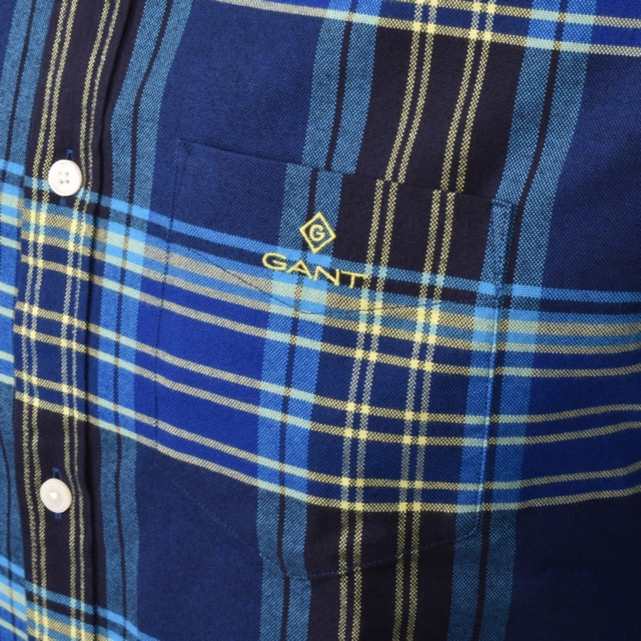 Alternative Image for ProductGant Brushed Bright Plaid Oxford Shirt Blue3