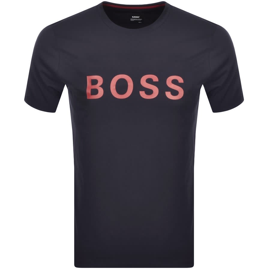 Alternative Image for ProductBOSS Crew Neck Tiburt Logo T Shirt Navy1