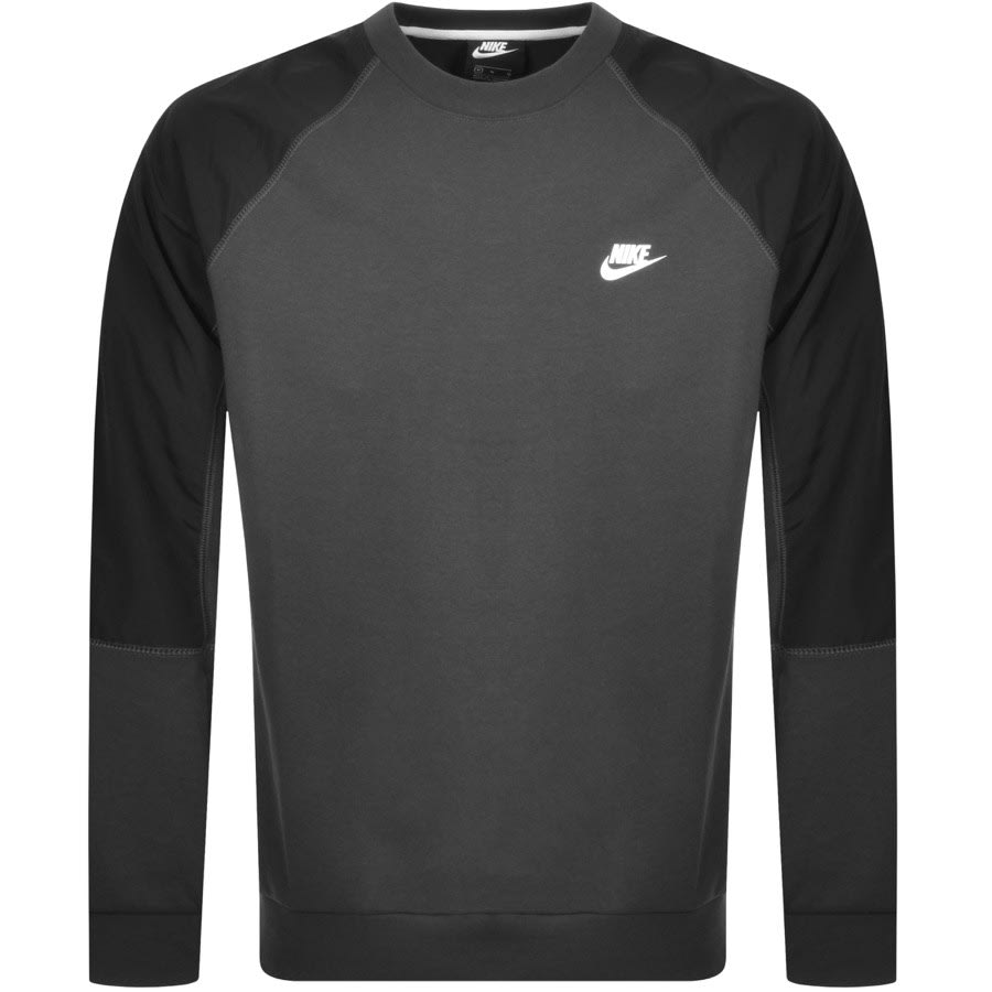 Nike Crew Neck Logo Sweatshirt Grey | Mainline Menswear
