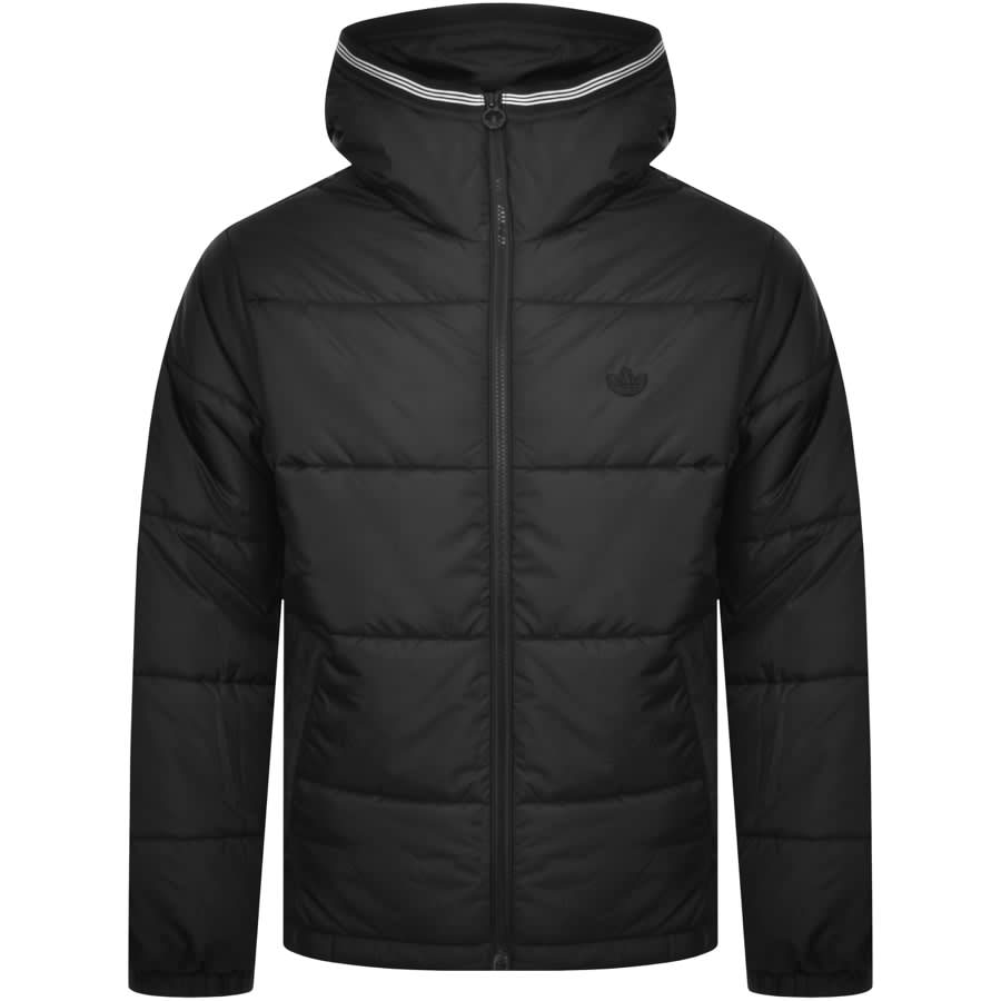 Alternative Image for Productadidas Orignals Hooded Puffer Jacket Black1