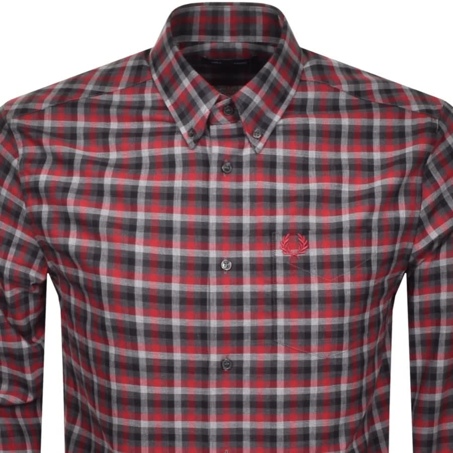 Alternative Image for ProductFred Perry Gingham Check Shirt Red2