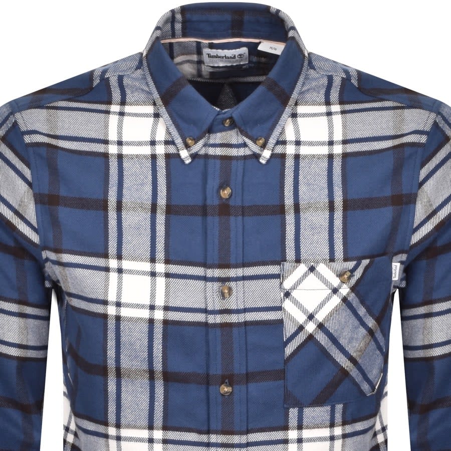 Alternative Image for ProductTimberland Long Sleeved Flannel Check Shirt Navy2
