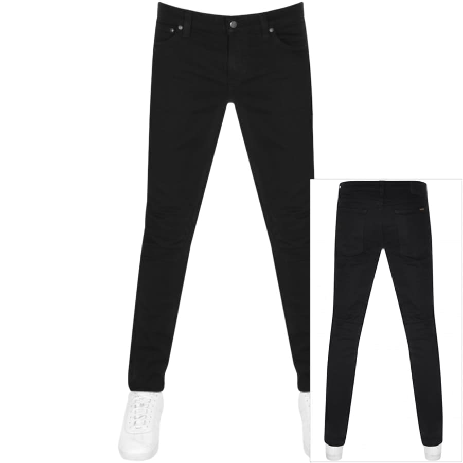 Alternative Image for ProductNudie Jeans Lean Dean Slim Tapered Jeans Dry Black1