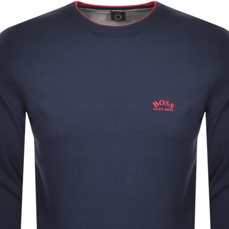 Alternative Image for ProductBOSS Riston Crew Neck Knitted Jumper Navy2