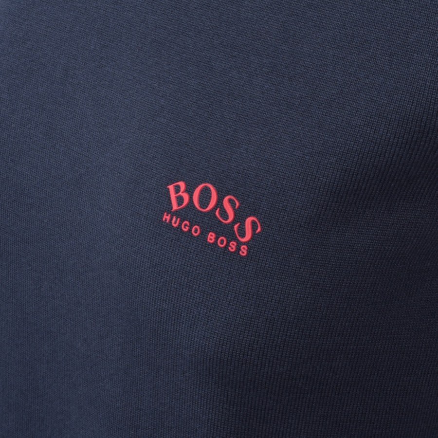 Alternative Image for ProductBOSS Riston Crew Neck Knitted Jumper Navy3