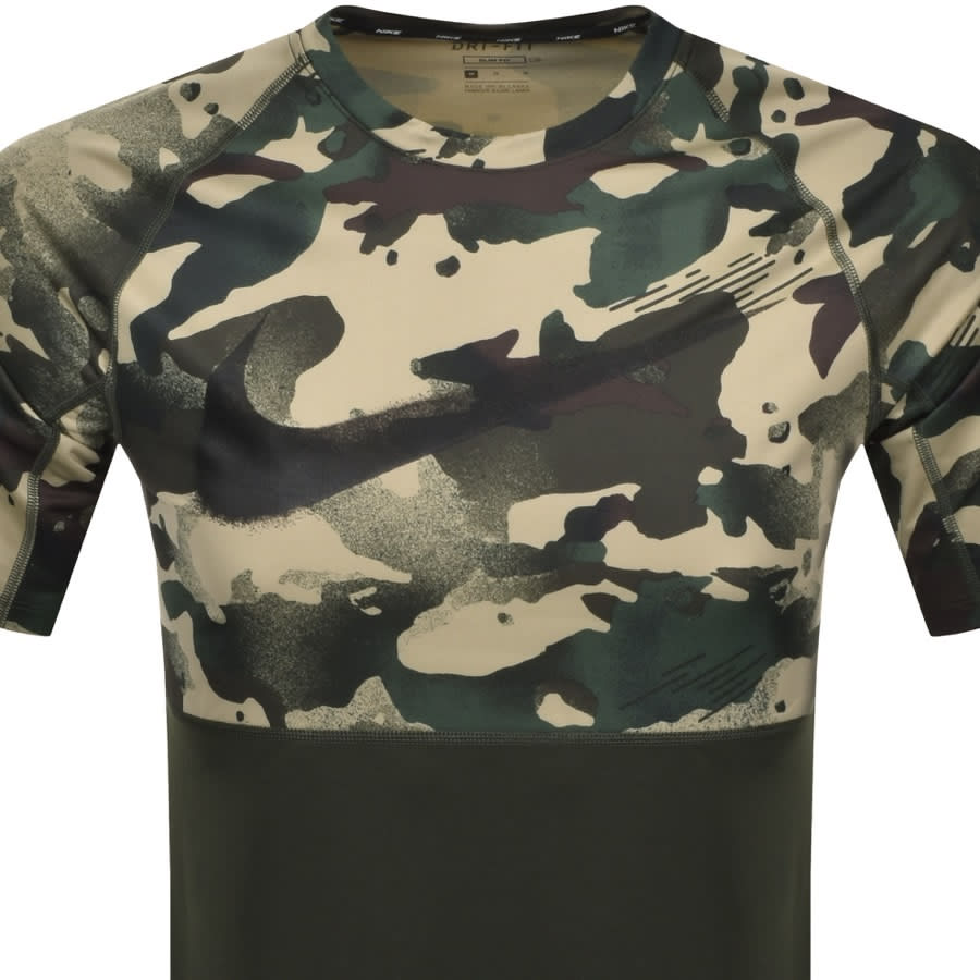 Alternative Image for ProductNike Training Slim Camo Logo T Shirt Khaki2