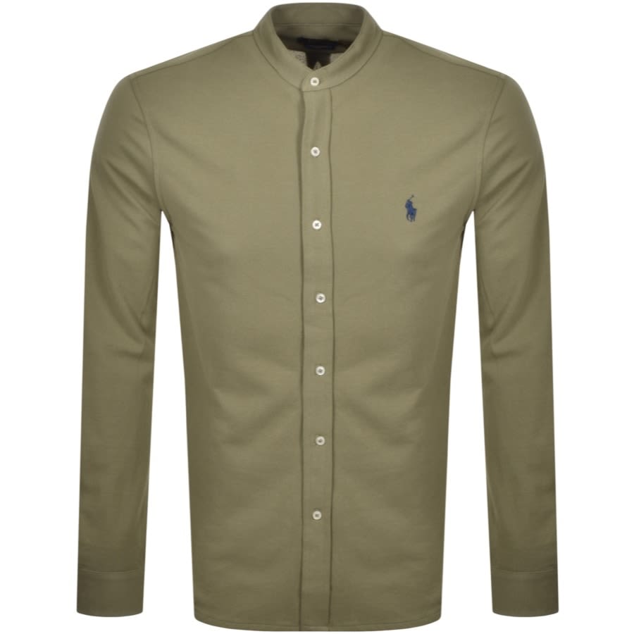 Alternative Image for ProductRalph Lauren Grandad Mesh Shirt Green1