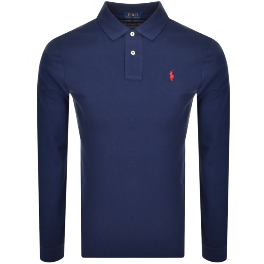 Alternative Image for ProductRalph Lauren Long Sleeve Polo T Shirt Navy1