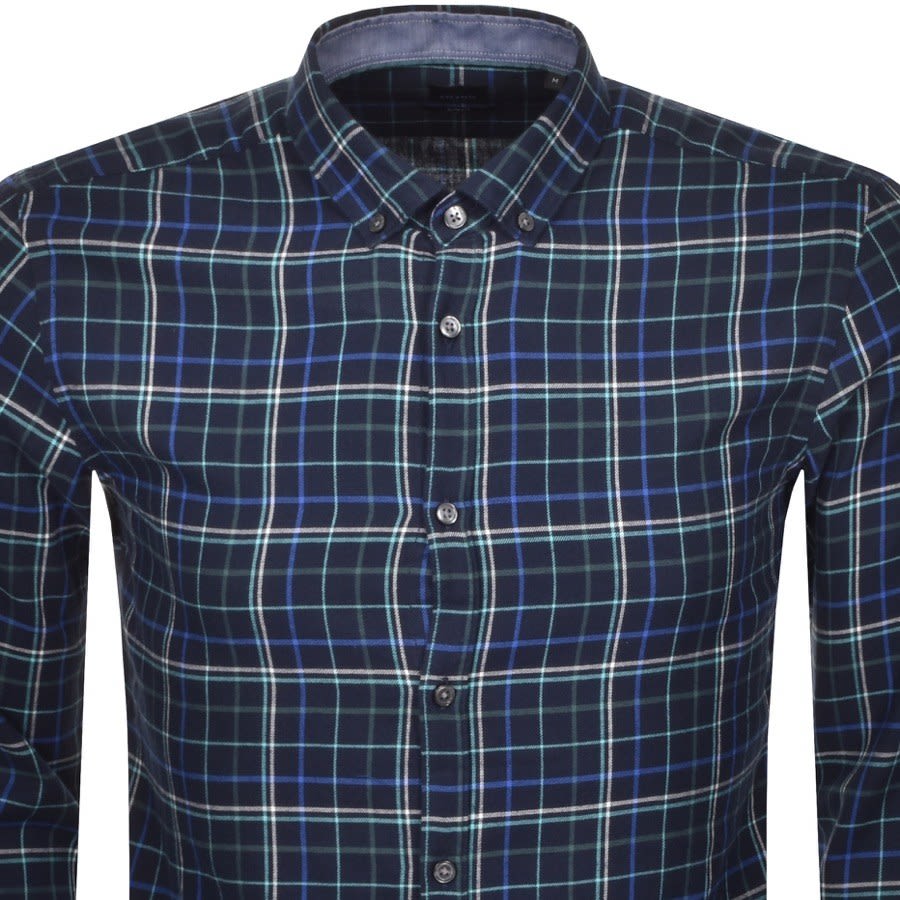 Alternative Image for ProductBOSS Rikard Check Shirt Blue2