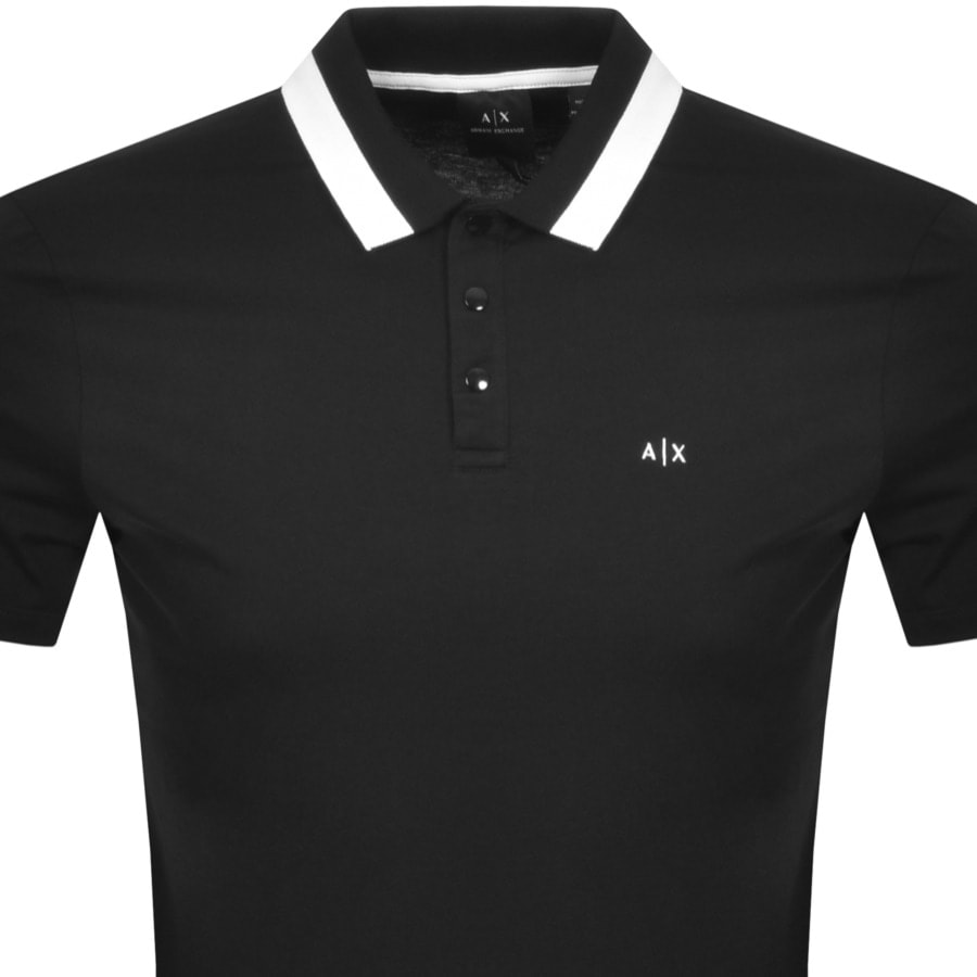 Armani Exchange Polo T Shirt
 Armani Exchange Short Sleeved Polo T Shirt Black