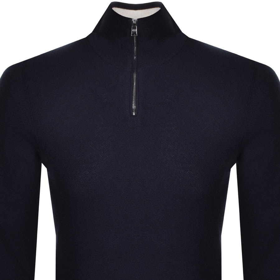 Alternative Image for ProductBOSS Dagnese Half Zip Knit Jumper Navy2