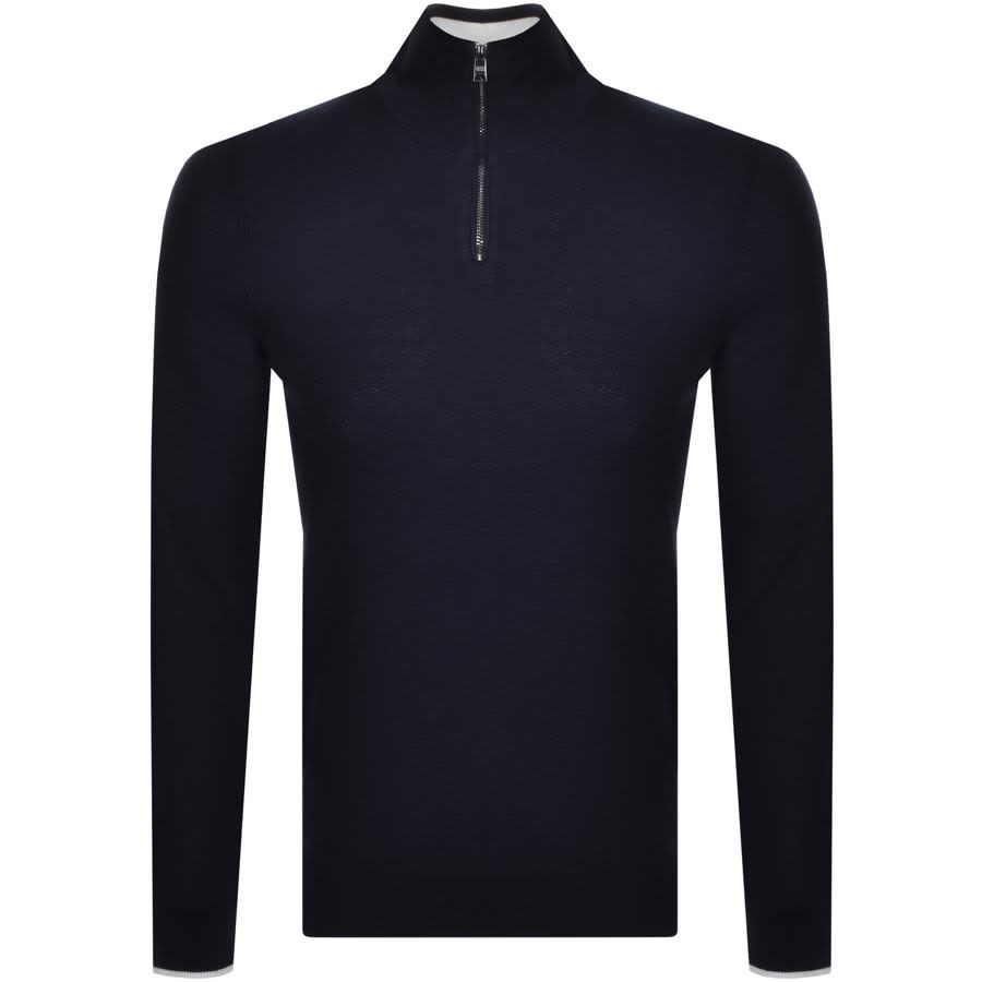 Alternative Image for ProductBOSS Dagnese Half Zip Knit Jumper Navy1