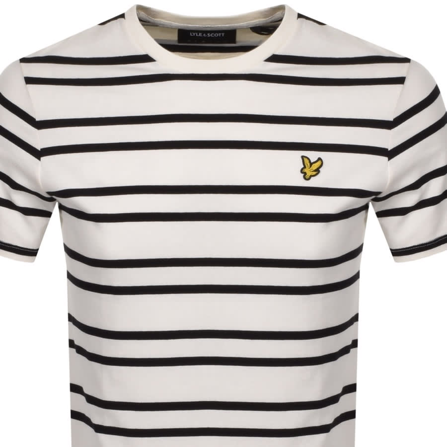 Alternative Image for ProductLyle And Scott Multi Striped T Shirt Cream2
