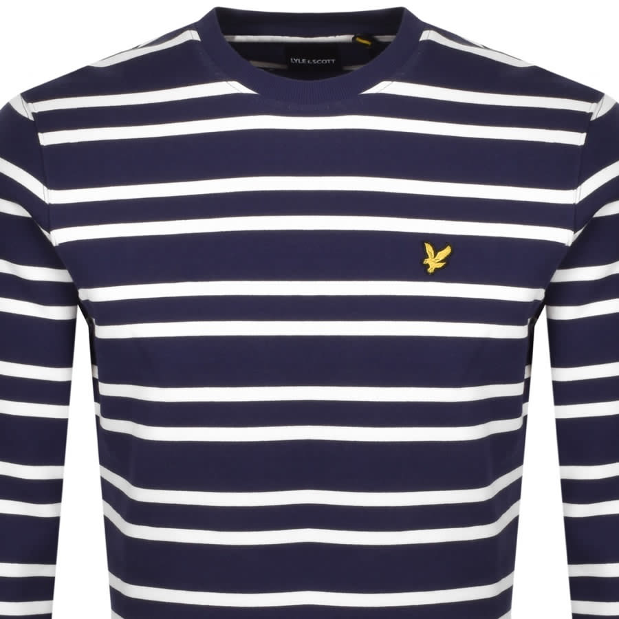 Alternative Image for ProductLyle And Scott Double Stripe Sweatshirt Navy2