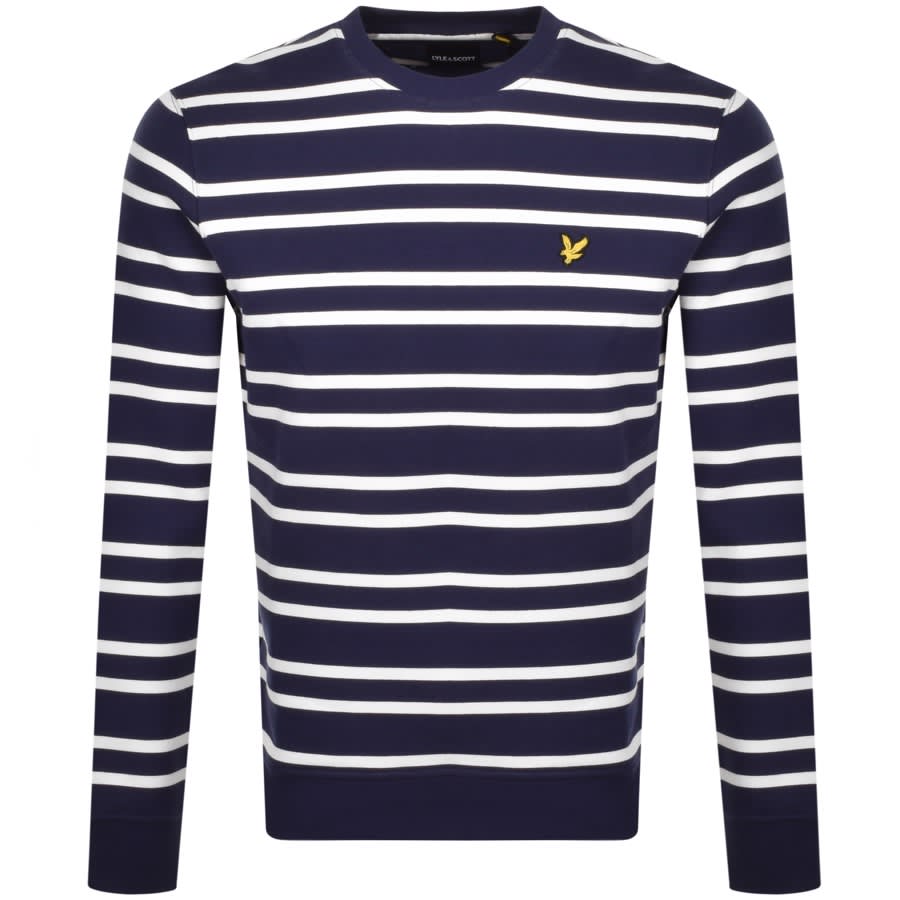 Alternative Image for ProductLyle And Scott Double Stripe Sweatshirt Navy1