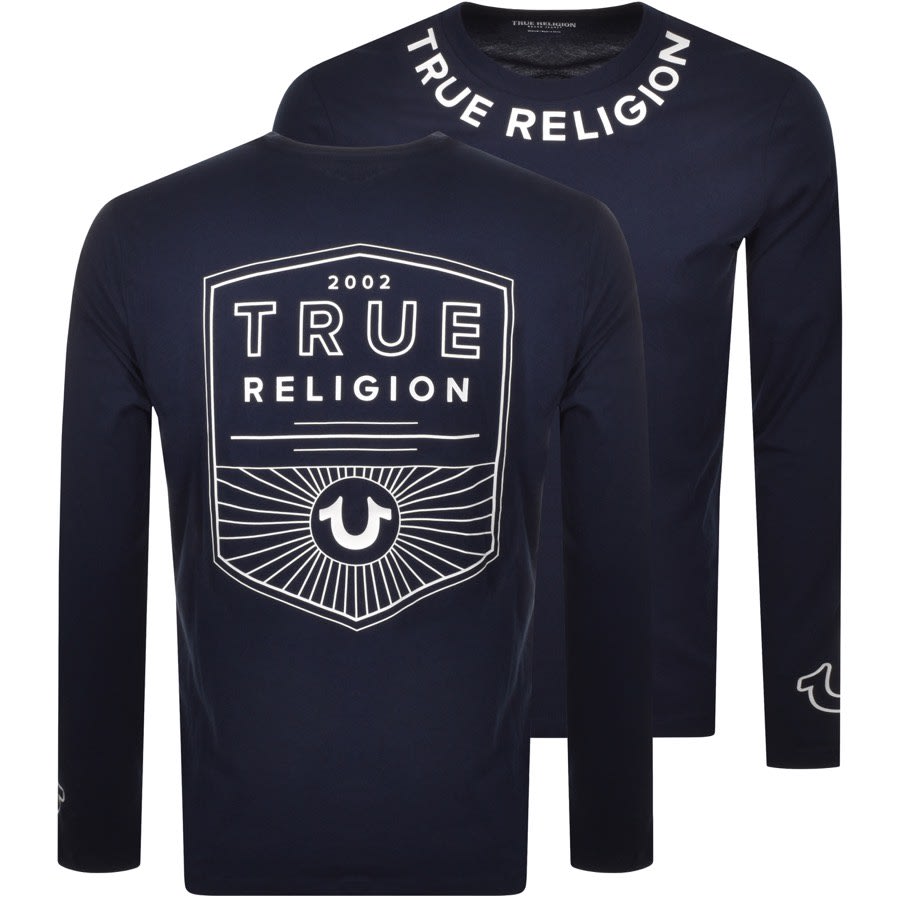 Alternative Image for ProductTrue Religion Long Sleeve T Shirt Navy1