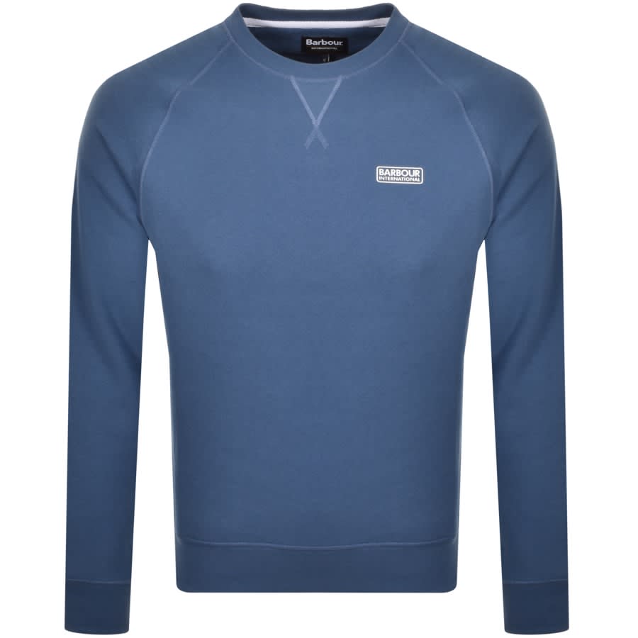 Alternative Image for ProductBarbour International Crew Neck Sweatshirt Blue1