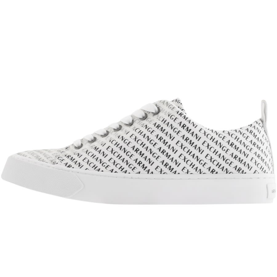 Alternative Image for ProductArmani Exchange Logo Trainers White1