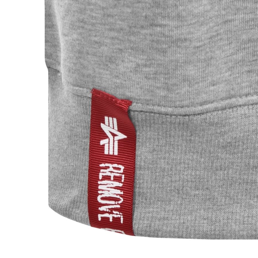 Alternative Image for ProductAlpha Industries Basic Small Logo Sweatshirt Grey3