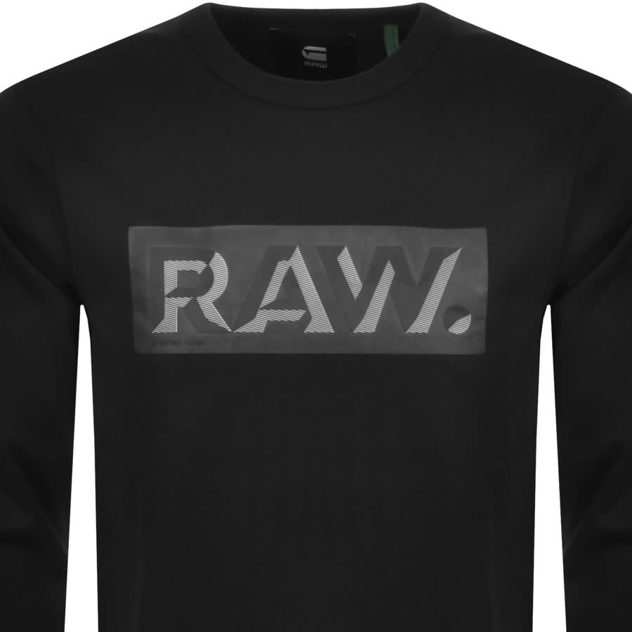Alternative Image for ProductG Star Raw Logo Sweatshirt Black2