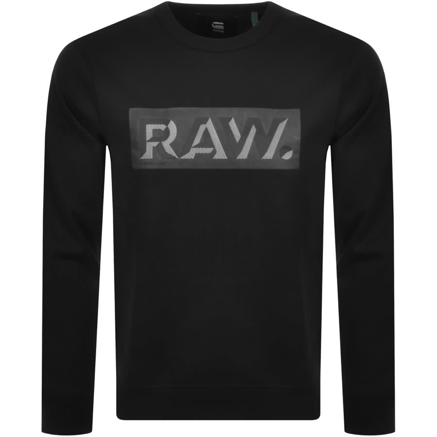 Alternative Image for ProductG Star Raw Logo Sweatshirt Black1